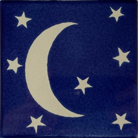 2x2 36 pcs Moon Face Talavera Mexican Tile