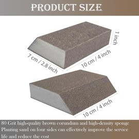 SACKORANGE 6 PCS Single Sanding Sponge Set - 80/100/120/180/220/320 Grit Sanding Blocks Assortment, Washable and Reusable