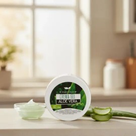 Crema Gel De Sábila Aloe Vera 100gr, Fresca Y Ligera.