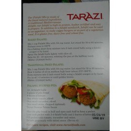 TARAZI Falafel Mix 2 LB. vegetarian recipe/ gluten free/ non-gmo/ wheat free