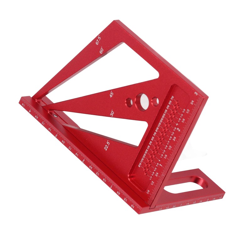 Woodworking Ruler Multifunctional Angle Measuring Ruler Aluminum Alloy Square Tool