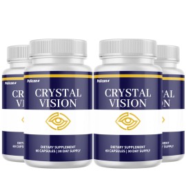 Pelican Vitamins Crystal Vision- Eye Support with Lutein- 4 Bottles- 240 Capsules