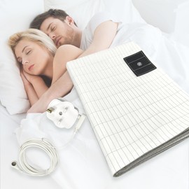 Vizgifin Grounding Bed Sheet, Grounding Mat Earthing UK, Grounding Mat with 10% Silver Fiber & 90% Organic Cotton, Natural Wellness and Healthy Earth Energy Mat (68×132cm)