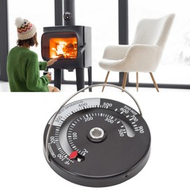 Stove Temperature Display, Magnetic Fireplace Thermometer, Fireplace Thermometer, Aluminium Alloy Dial, Brass Hands For Wood Stoves