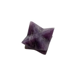 VIE Small Merkaba Star, 2cm, Lepidolite, Natural, One Size