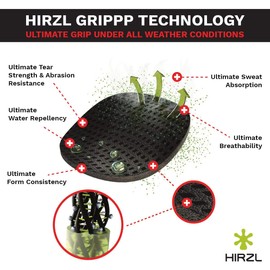 HIRZL Grippp Tour SF 1.0 Leather Bike Gloves, Short Finger, Breathable, Gel Padded, Anti-Slip, Sweat and Water Resistant, Durable, MTB, Road, Mountain, Cycling (Black, XS/6 Men (Reg Ladies S))
