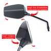 Set of Universal Motorcycle Rear View Mirrors / E-Tested /