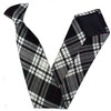 Men's Scottish Black & White Menzies Tartan Clip On Neck
