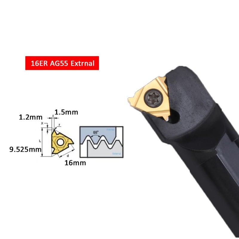 CDBP 16ER AG55/16IR AG55 CNC Lathe Indexable Threading Carbide Insert