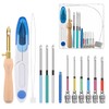 14 Pcs Punch Needle Kit with Storage Box, Adjustable Punch