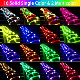 Nazuwke 99FT Solar Rope Lights Outdoor Waterproof, 300 LED String Light USB & Solar Powered with Remote Control, 18 Colors Changing Fairy Tube Lighting for Outside Indoor Patio Pool Christmas Decor
