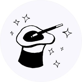 24 x 40mm Round 'Magicians Hat' Stickers (SK00004113)