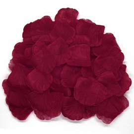 JHFGJGH 500 Pcs Exquisite Dark Red Rose Petals, Artificial Flower Petals for Weddings,Events Deco