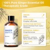 HIQILI Pure Ginger Essential Oil for Lymphatic Drainage Massage, Swelling