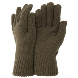 CLEARANCE - Mens Thermal Knitted Winter Gloves (One Size) (Bottle Green)