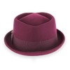 Belfry Crushable Porkpie med, Burgundy