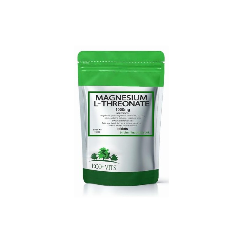 Magnesium L-Threonate 1000mg 60 Tablets, Supports Cognitive Function, Brain Health