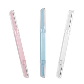 Maquinilla de afeitar Dermaplane para el rostro de la mujer, paquete de 3 maquinillas de afeitar de cejas de doble extremo, maquinilla de afeitar facial con microcuchillas largas y cortas, herr
