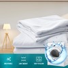 Cottonople Single Fitted Sheet, Brushed Microfiber, White, Single Sheet (90