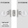 HIEMEY Glass Door Knobs Interior with Lock, Crystal Door Knobs