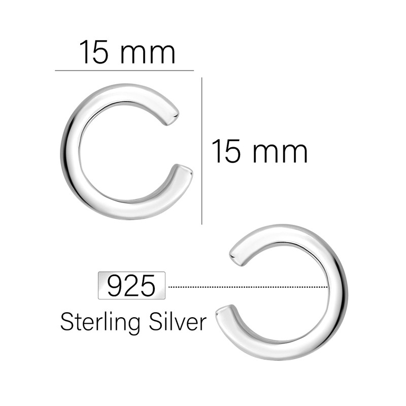SOFIA MILANI - Women's Earrings 925 Silver - Curved Circle