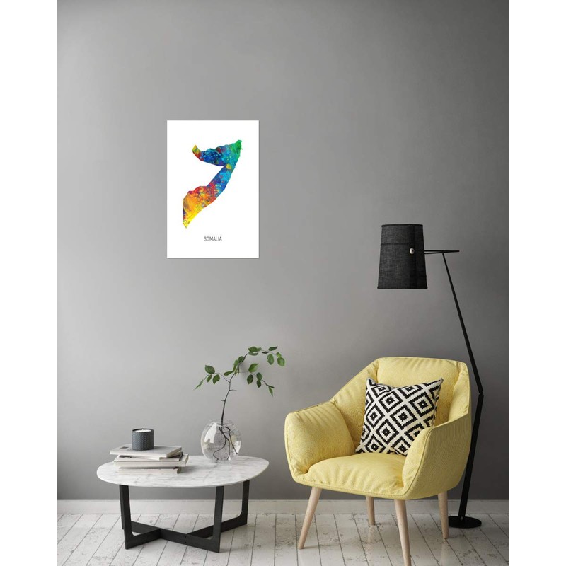 artboxONE Poster 30 x 20 cm Somalia Watercolour Map -