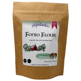 Shipetaukin Multipurpose Fonio Flour - Gluten Free - Non GMO - Made from Fonio African Supergrain - Use for Baking, Thickener, Breads and More (2 Lbs)