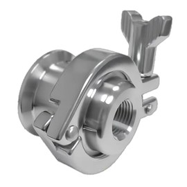 QiiMii Stainless 316 Tri Clamp Air Blow Check Valve with 2" Tri clamp Adapter to 1/2" FNPT Thread Ferrule Sanitary Pipe Fitting