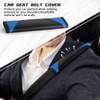 ongfuwu 2PCS Car Seat Belt Cover Pad, Soft Carbon Fiber