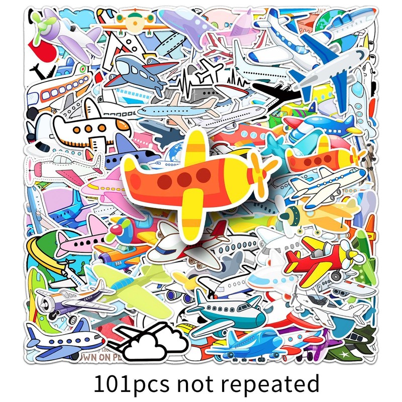 Aircraft Stickers Pack of 101 Waterproof Funny Cute Aircraft Stickers