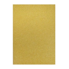 Gold Glitter Sparkle Card A4 No Mess Glittery Craft Card Sheets 250gsm Glitter Paper for Crafts & Card Making Laser Printed Non Drop Glitter Sheet (1 Sheet)
