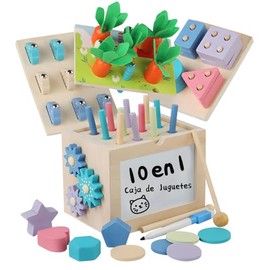 TIME4BUY 10 en 1 Juguetes Montessori para Niños, 10 Formas de Jugar, Material Didáctico Preescolar, Juguetes Educativos 3 4 5 6 Años, Juguetes Didacti