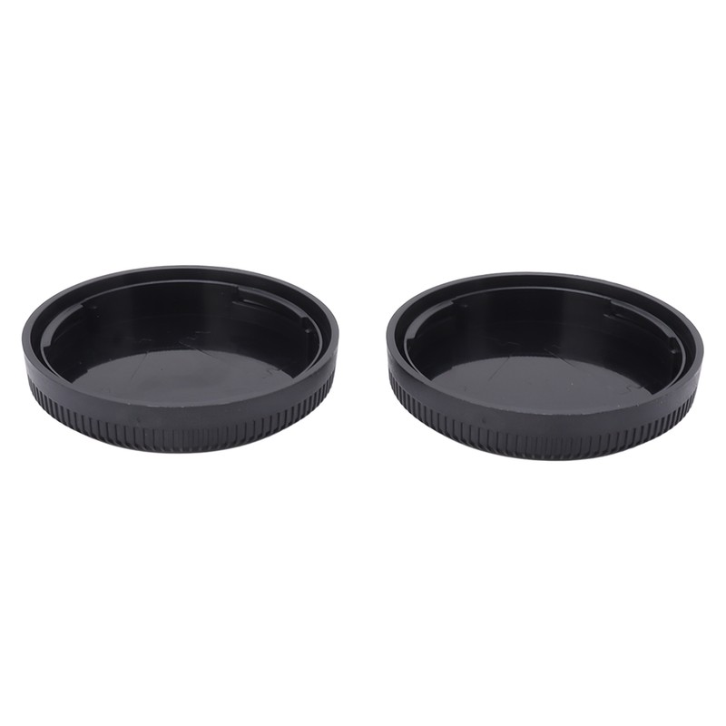 2PCS Lens Rear Caps ABS Plastic Snap On Lens Back