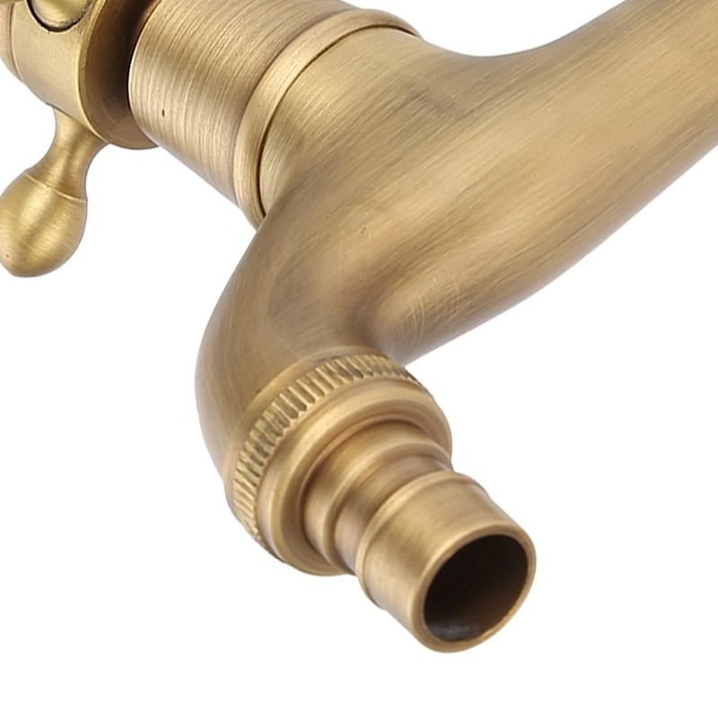 Vintage Solid Brass Single Handle Faucet for Washing Machine Wall