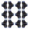 Bwintech 12 Pcs 10mm 3 Way Tee Push in Connect