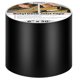 DPEI 6" x 50' Joist Tape for Decking Butyl Flashing Tape Decking Joist Self-Adhesive Waterproof,Weather Butyl Tape for Joists,Beams,Wood