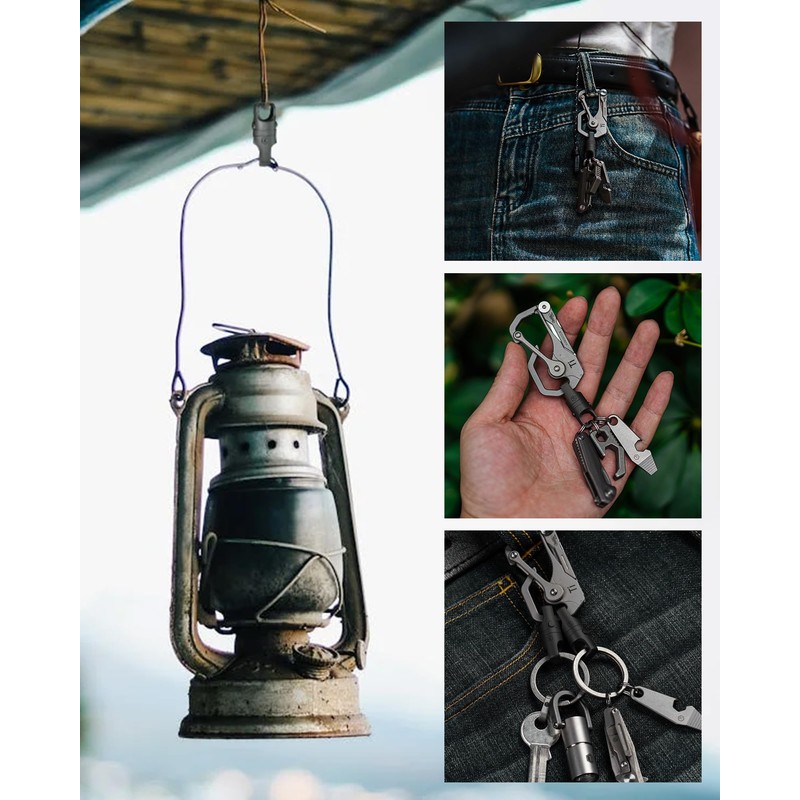 [KeyUnity] KA45 Titanium Key Ring 360° Swivel Connector Breakaway Quick