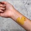 4 x 'Rubber Duck' Temporary Tattoos - Water Resistant, Skin-Safe,