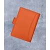 RFID Blocking Soft Orange Leather Credit Card Holder Wallet Popper