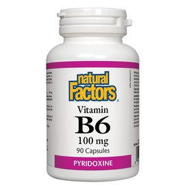 Natural Factors B6 100 mg, 90 Caps