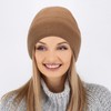 Fogrime Womens Satin Lined Knit Beanie Hat Acrylic Winter Hats
