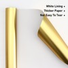 NESCCI Matte Metal Gold Wrapping Paper, Solid Color Paper-2 Roll,17.5