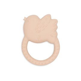 Jollein Naturkautschuk Beißring Baby - Lovely Birds - Baby Greifling - Zahnungshilfe - Schadstofffrei und BPA-Frei - Baby Spielzeug