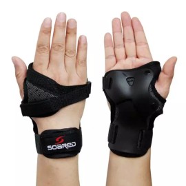 롤러스케이트 보호대 패드 자전거 인라인 가드 라인 손목 아대 [블랙 레드] Roller Skate Protective Pads Bicycle Inline Guard Wrist Support [Black Red]