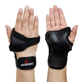 롤러스케이트 보호대 패드 자전거 인라인 가드 라인 손목 아대 [블랙 레드] Roller Skate Protective Pads Bicycle Inline Guard Wrist Support [Black Red]