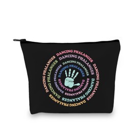 PYOUL Bones TV Show Inspired Gift Dancing Phalanges Makeup Bag David Boreanaz Fan Cosmetic Bag Forensic Anthropology Show Lover Gift (Dancing Phalanges B EU)