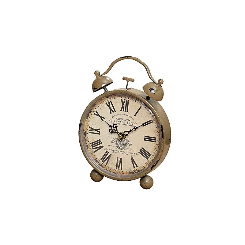 Alarm Clock Vintage Port in Shabby Chic Style with Roman