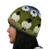 Pachamama Women Wool Beanie Hat Fleece Lined Handknitted Cute Sheep