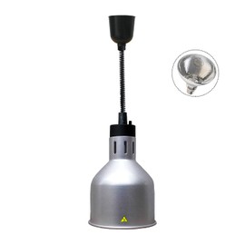 Hanging Food Heat Lamp Retractable Food Warmer Ceiling Mount Heating Lamp For Hot Food(Silver)