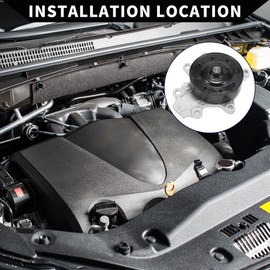 Hihaha No.1610039565 Water Pump for Scion IM 2016 for Toyota C-HR 2018-2022 / Front Engine Water Pump/Durable/Metal / 1Set Silver Tone